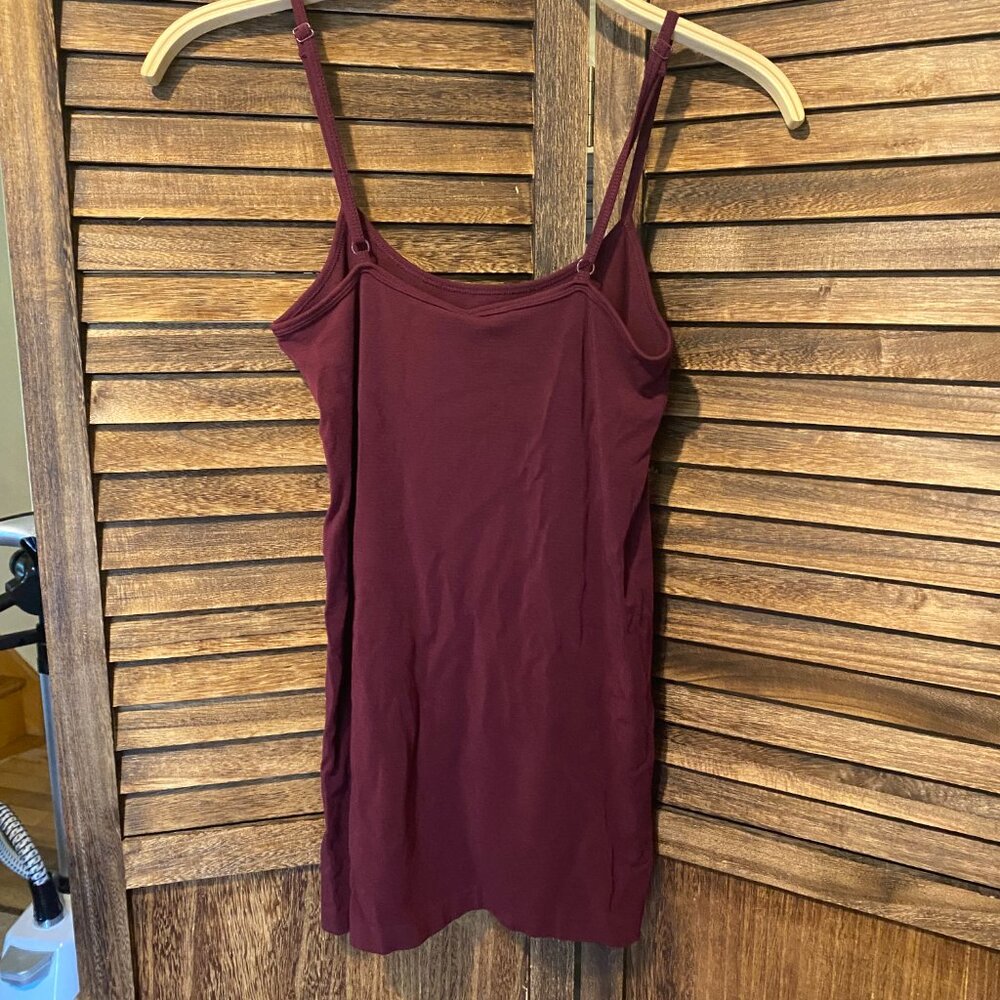 C'est Moi Spaghetti-Strap Camisole Bordeaux - Picture 2 of 4